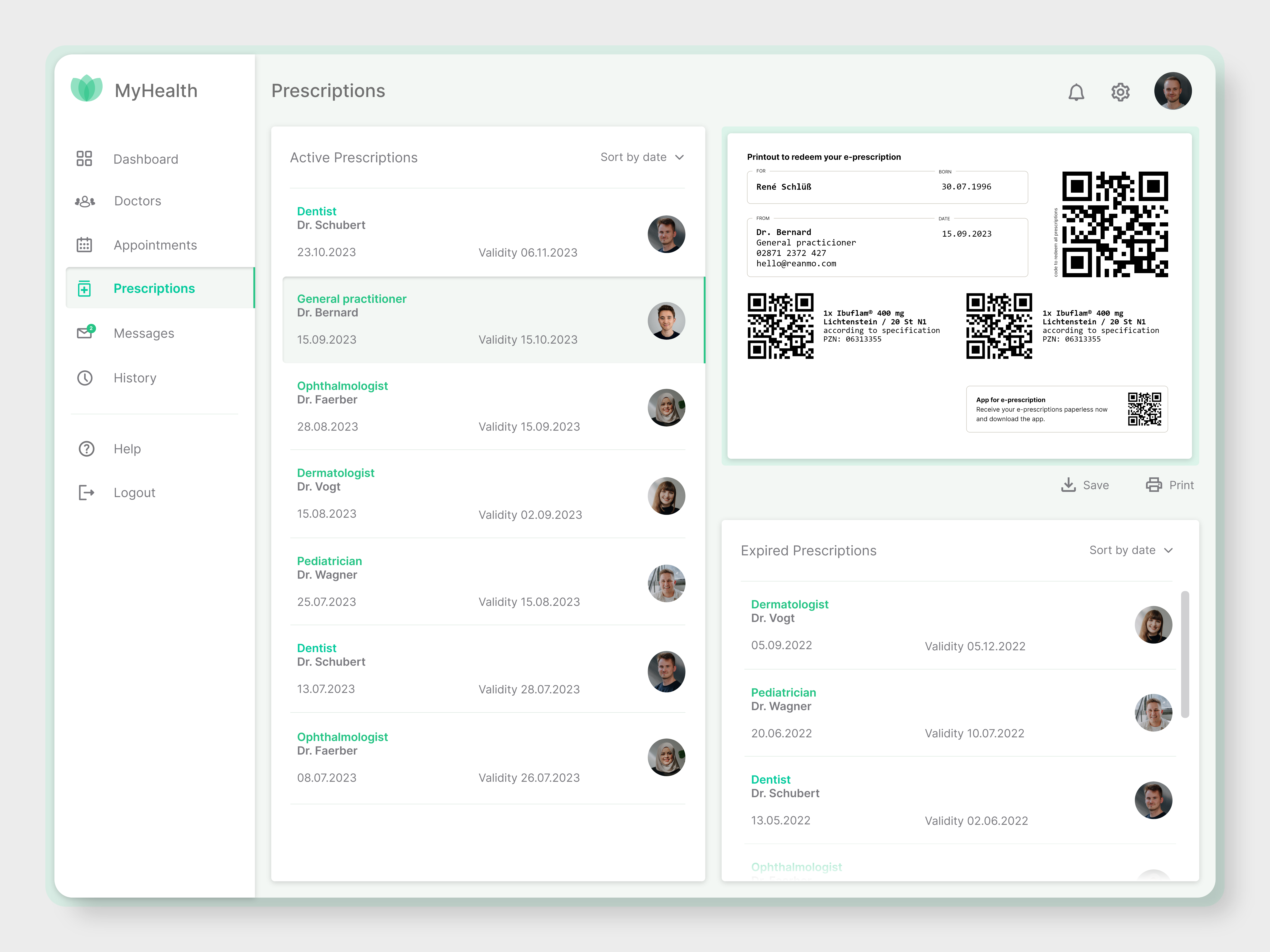 Example of QR Scanner for e-Prescriptions