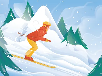 Winter vacation gradient illustration vector gradient