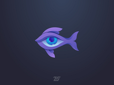 Eye Fish 3d amazing logo animal art awesome logo branding colorful creative design eye fantasy fish gradient logo graphic design illustration logo logos modern purple water