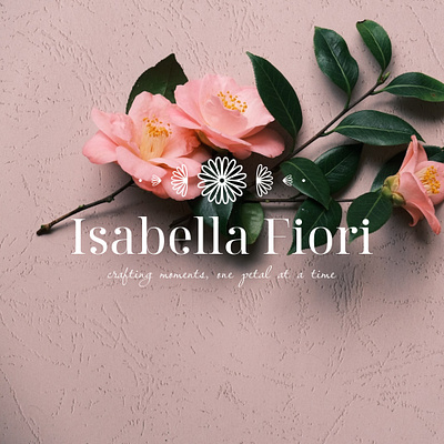Logo - Isabella Fiori art artist boutic branding design floral flower graphic design green illustration jouful logo natural pink typography vector