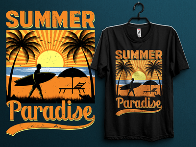 SUMMER T-SHIRT DESIGN apparel beach beachlife beachparadise branding clothing design fashion graphic design hoodie illustration summer summersurfing summertshirt summervibes sunset surfing surfinglife tshirt tshirts