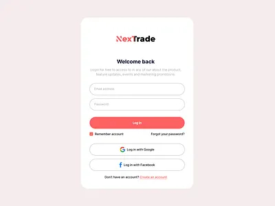 login and sign up page Nextrade assets design graphic design light them login register login screen nextrade register screen sign form sign up page sign up screen trade web trading page trading website ui ui design ui ux design user interface design web ui design website