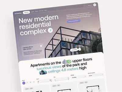 CozyCasa appartment/building slaes websites' homepage appartments business design project sales service start up ui ui ux uiux design web design web development