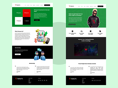 Vertix Fx fx site trading ui ui design website