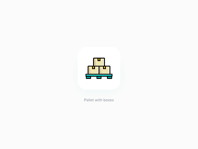 Pallet with boxes - icon vector