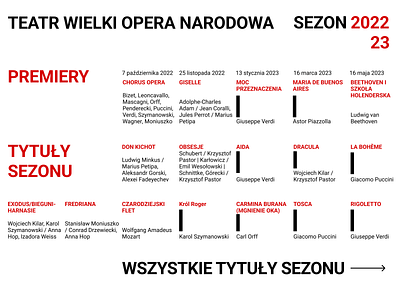 Theater Schedule/ swiss style branding color design graphic design list minimal plates schedule swiss theater timetable typography ui uidesign ux uxdesign uxui vector