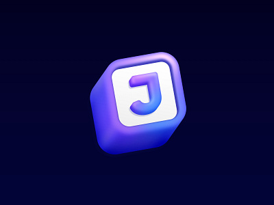 June Icon 3d branding icon logo