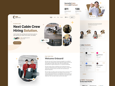 Web Design Job For Cabin Crew 3d animation design interaction design motion graphics parallax uiux web design