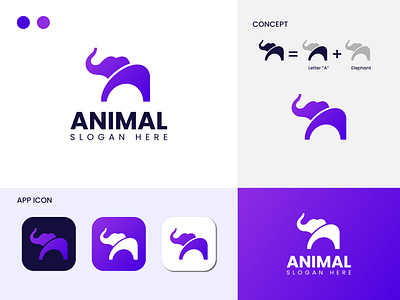 Modern Elephant Logo 3d animal logo animation branding design elephant logo graphic design illustration logo logodesign minimal modern elephant logo motion graphics product design typography ui vector