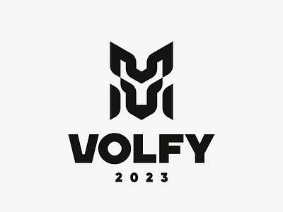 Volfy concept design illustration logo wolf