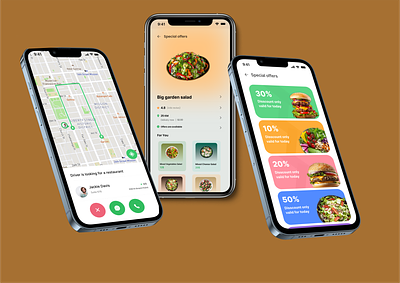Restaurant Mobile App Shots ui
