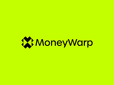 MoneyWarp aitechnology branding creative finance financial geometric investment lettermark logo logo designer logofolio machinelearning modern money mw neon green portfolio software technology visual identity