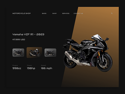Daily UI #003 – Landing Page 003 challenge daily daily 100 daily 100 challenge daily ui 003 daily ui challenge figma homepage langind page motorcycle ui ui 100 uiux ux web website