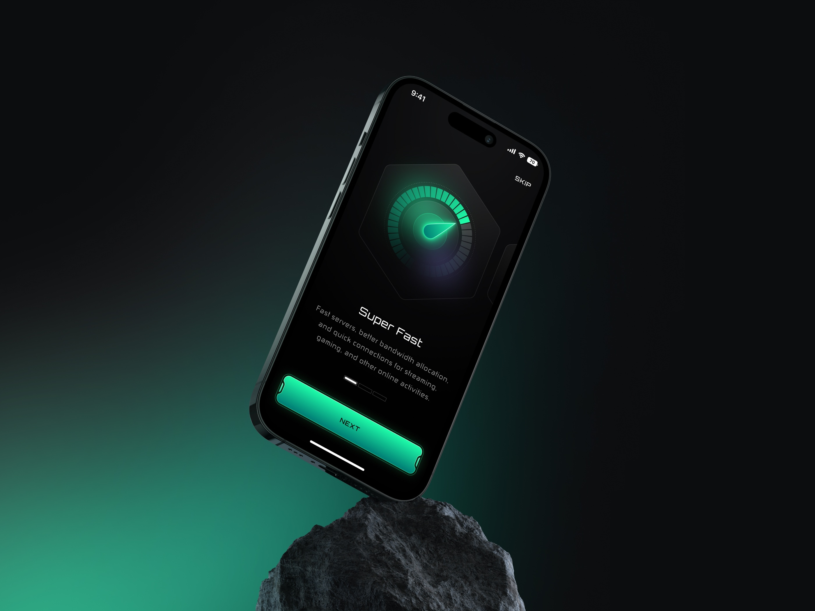 Securo — VPN Onboarding Placeholders cyberpunk cybersecurity mobile mobile app mobile design mobile ui mobile vpn onboarding placeholders product design secure server ui ux vpn vpn app design vpn concept vpn design