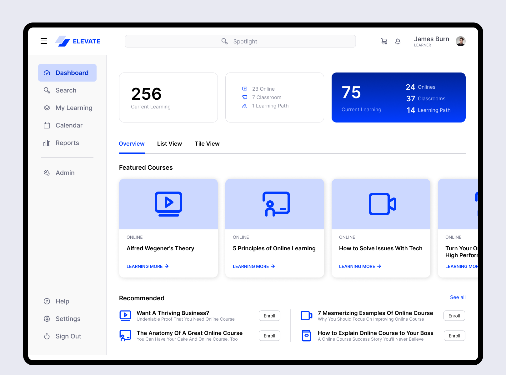Learning Experience Platform - UI/UX by Mokhtar Saghafi on Dribbble