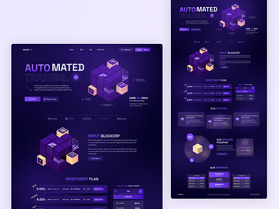 BlockChain - Ready Goldcoders HYIP Template design goldcoders hyip hyip design hyip script hyip template hyip website illustration logo ui