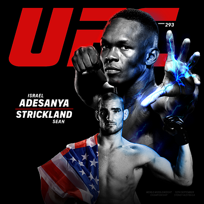 UFC 293 - Fight Showcase Design design freelance graphic design photo editing photoshop poster typography ufc