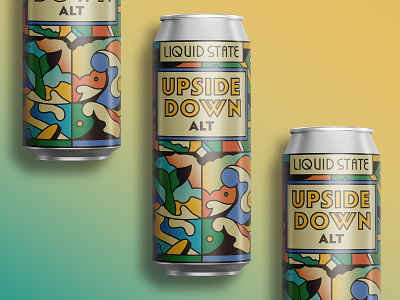 Upside Down abstract adobe beer design digitaldesign flatdesign gradient illustration illustrator labeldesign labelillustration linework mockup muti packagedesign vector