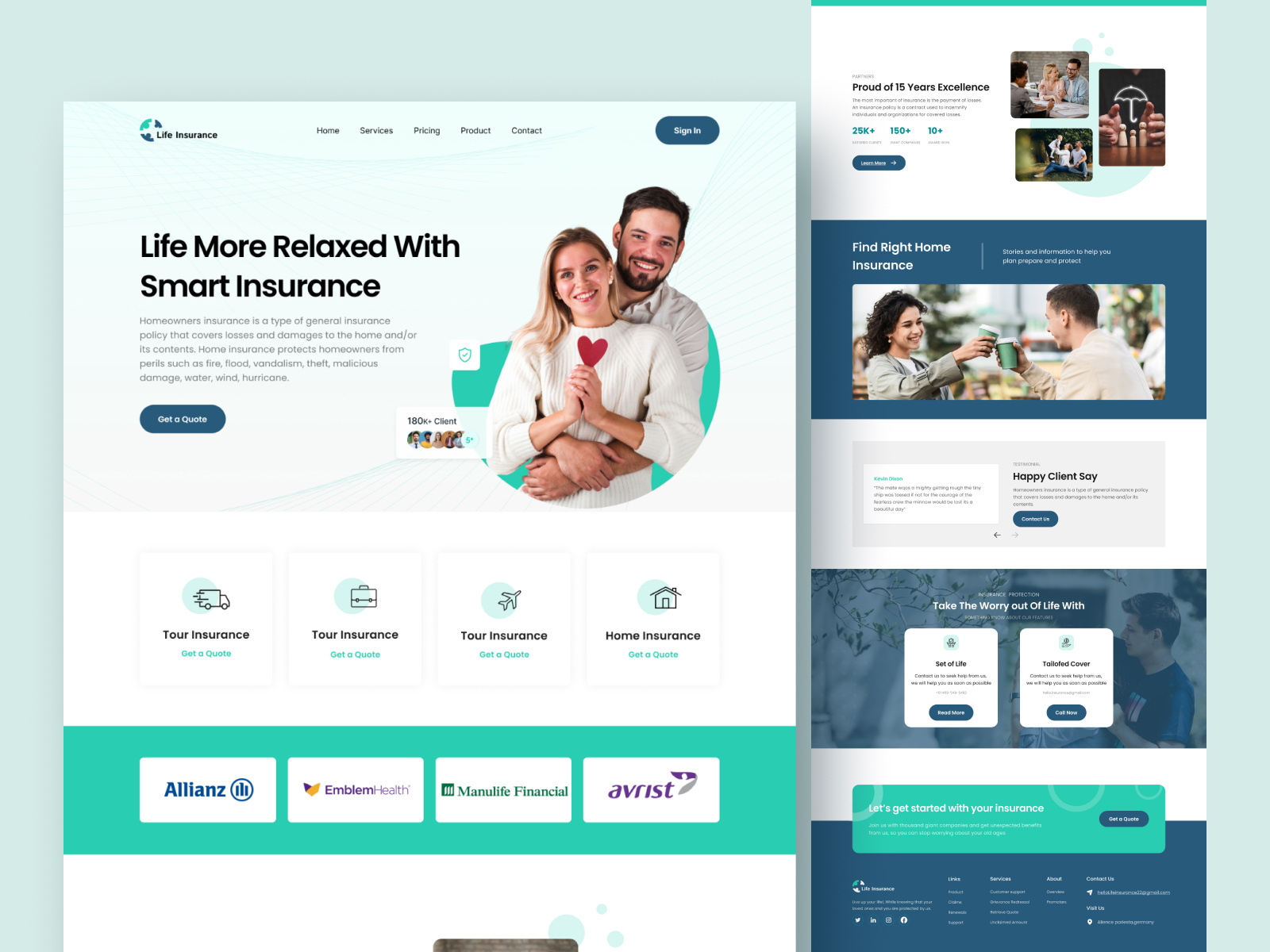 Insurance Website Design🔥 by Dreamvision Infotech on Dribbble