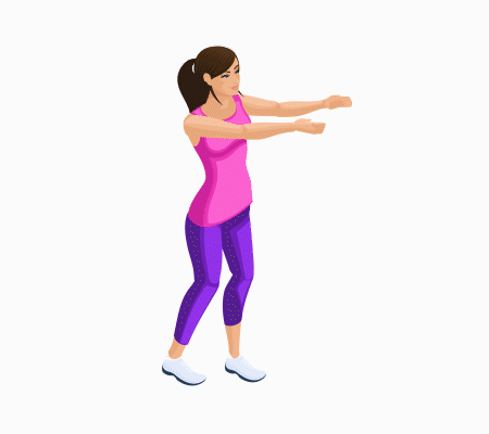 GIF girl doing exercises 2d animation aftrer effects animation gif lottie motion graphics