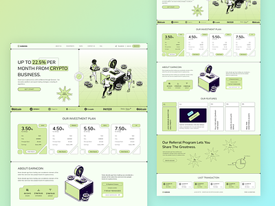 EarnCoin - Ready Goldcoders HYIP Template design goldcoders hyip hyip design hyip script hyip template hyip website illustration logo ui