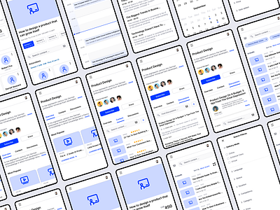 Learnign Experience Platform - Responsive Design interaction design learning experience platform learning management system lms lxp mobile design responsive design uiux