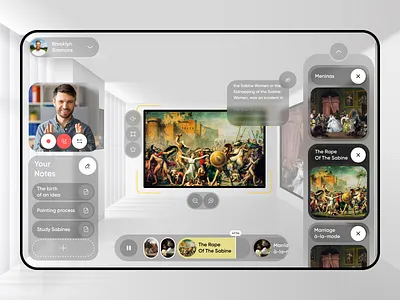 MuseARium | AR Museum App ai animation art artificial intelligence artwork clear design gallery home illustration museum paintings gallery product ui ux uxui web3