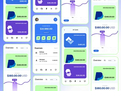 Banking Mobile App UI Kit app app design app interfaces app screens app ui bank card banking finance finance app finance management finances financial fintech investment mobile mobile app payment transaction ui user interface