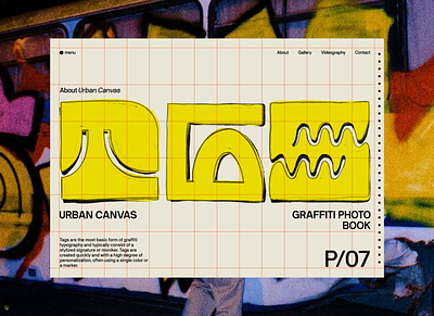 Urban Canvas - Graffiti photo book blog branding concept design graphic design grid illustration layout logo typography ui ux website