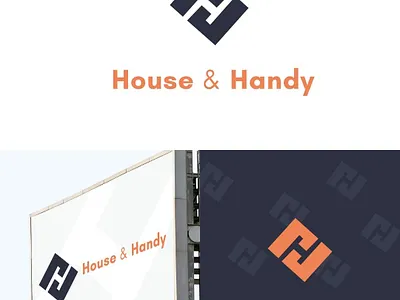Project House & Handy asad choudhary branding design graphic design house illustration logo muhammad asad mehmood repair and maintenance company roof repair roofing vector