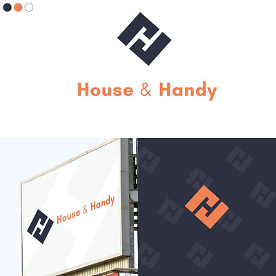 Project House & Handy asad choudhary branding design graphic design house illustration logo muhammad asad mehmood repair and maintenance company roof repair roofing vector