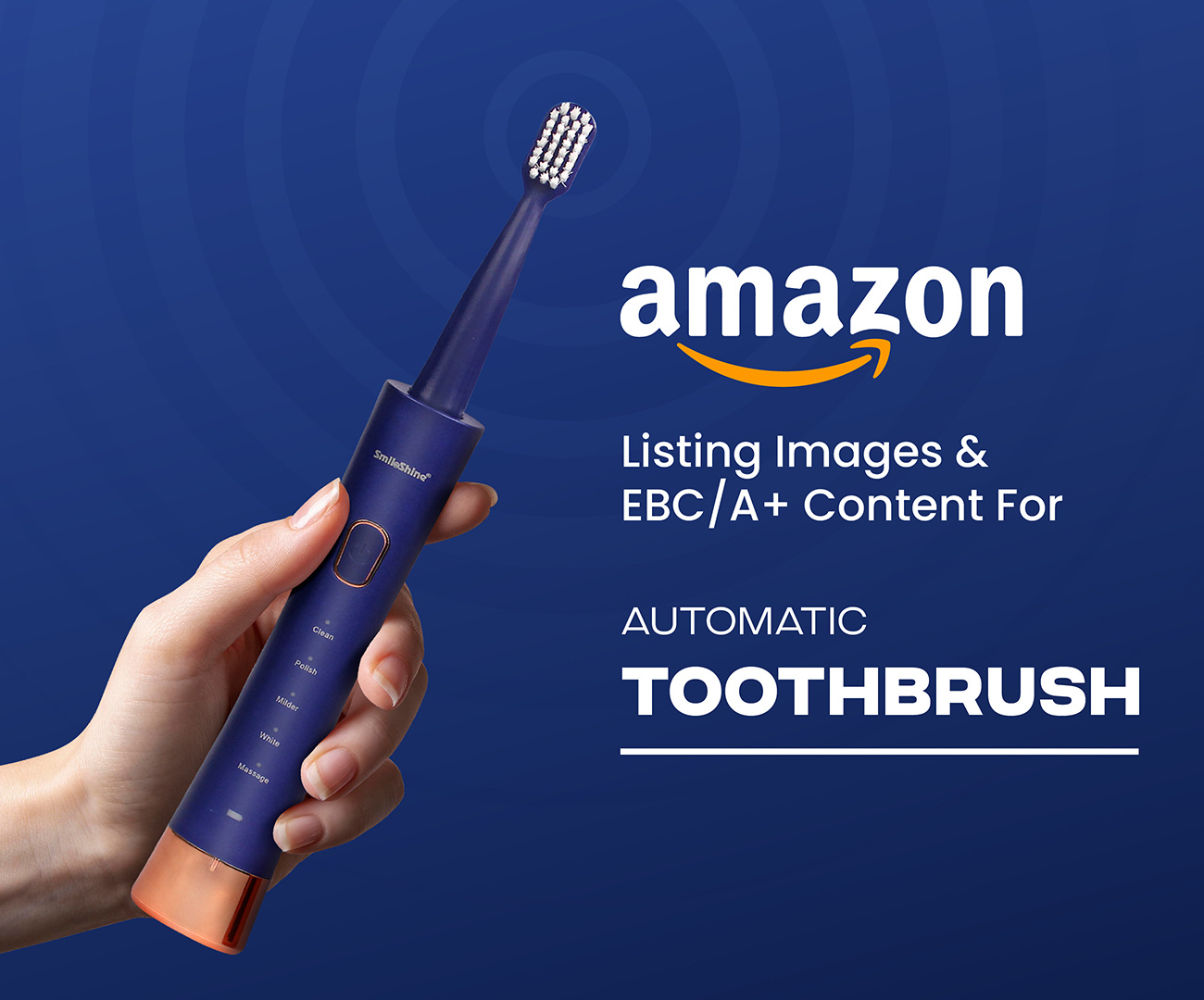 Listing and EBC Content for Automatic Toothbrush a amazon amazon a amazon content amazon ebc amazon ebc content amazon listing images amazon service brand brand identity branding design ebc graphic design illustration visual identity
