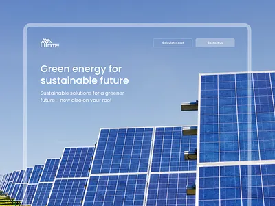 UX/UI_OMFAG website composition design digital green energy innovation landing page layout minimal minimalistic solar panels typography ui ux website
