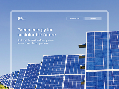 UX/UI_OMFAG website composition design digital green energy innovation landing page layout minimal minimalistic solar panels typography ui ux website