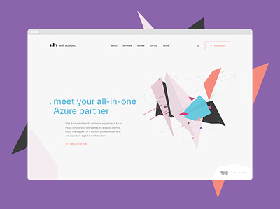Well Advised abstract branding clean design homepage landing page minimal saas tech ui ux web website white