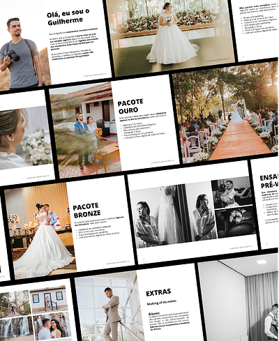 Business proposal for wedding photographer. branding graphic design indesign photography presentation