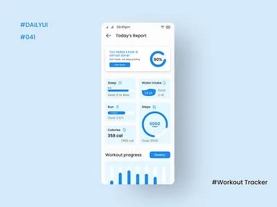 DailyUI Day041 - Workout Tracker appdesign dailyuichallenge design feedback figma learning mobileappdesign uidesign uiuxdesigner