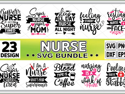 Nurse Svg Bundle animation design graphic design