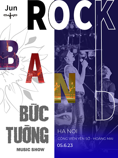 MUSIC SHOW "BỨC TƯỜNG" adversiting banner graphic design illustration poster social media