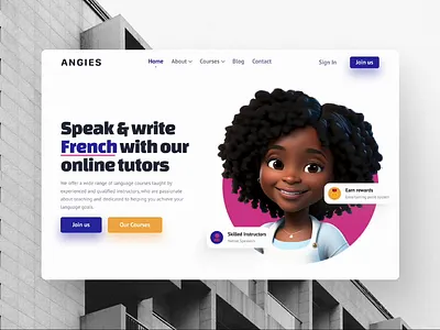 Angies Framer template download education framer framer template freebie gumroad kids no code pink purple template web template website