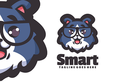 Smart animal branding cute mascot design graphic design illustration logo ui vector