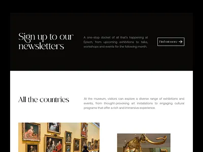 Epoch Newsletters epoch landingpage museum ui ux visual design wealth4us