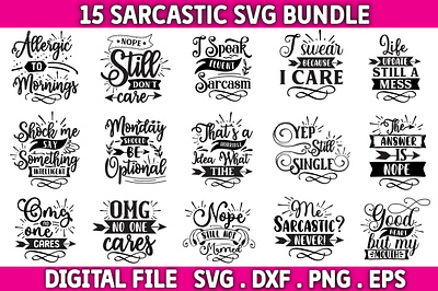 Sarcastic Svg Bundle graphic design