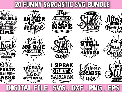 Sarcastic Svg Bundle sarcastic quotes svg sarcastic svg bundle