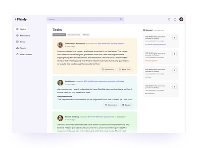 Plainly - Project Management Software dashboard design product design project management sass task manager tasks typography ui user experience user interface ux