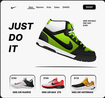 NIKE branding design graphic design ui ux