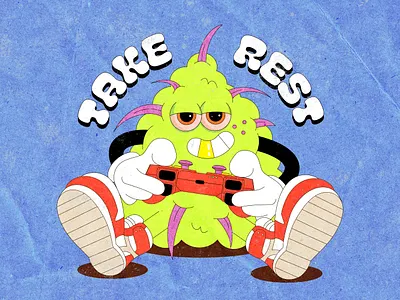 Take rest 1930 1930s 420 cannabis cartoon character illustration kush old cartoon old school vintage weed