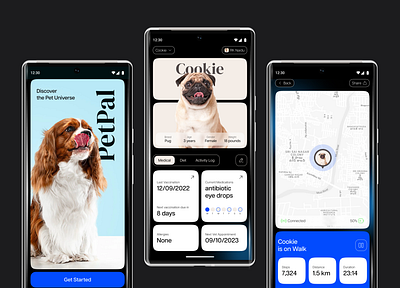 Digital Universe for pets & owners - Concept app app design fitness location marketplace mobile pet owner pets profile shop ui ui design ux