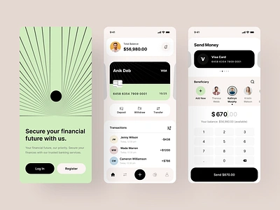 Mobile Banking: Mobile App Screens analytics anikdeb app bank app banking app banking card bankingapp dashboard finance app fintech app mobile banking app mobile trends money transfer onboarding online banking product design saas product uiux designer visual identity web designer