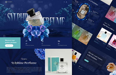 Sylphine Perfume Website Concept Design branding design designer fragrance landing page logo logo design perfume ui ui design web web design website website design
